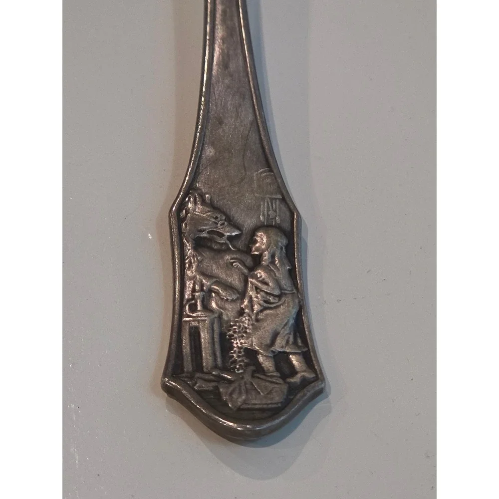 Vintage Berndorf Krupp Silver Plate Fairy Tale Childrens Cutlery 3pc Set Austria